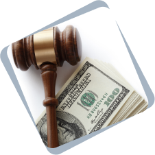 Gavel and money