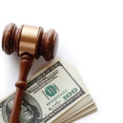 Gavel and money