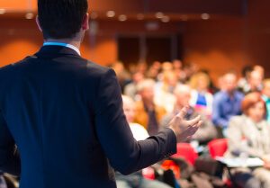 speaker at a conference